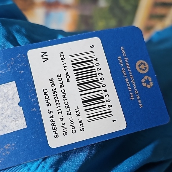 Brooks Sherpa 5" Electric Blue Running Shorts Size XXL NWT - Picture 3 of 5